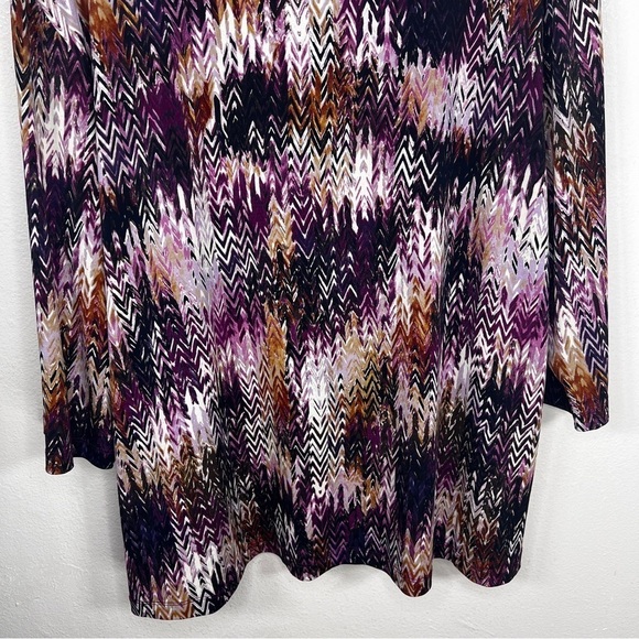 XL VINTAGE NIKKI SHRUG BLOUSE TOP PURPLE BEIGE WHITE LONG SLEEVE OPEN FRONT - Picture 4 of 10